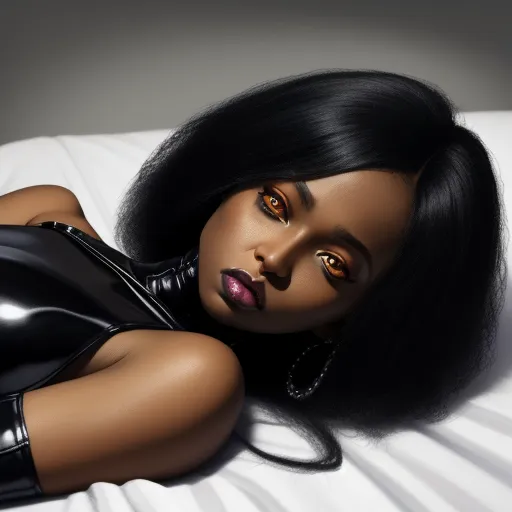 Ai Image Tools Black Woman Gothic Lying In Leotard