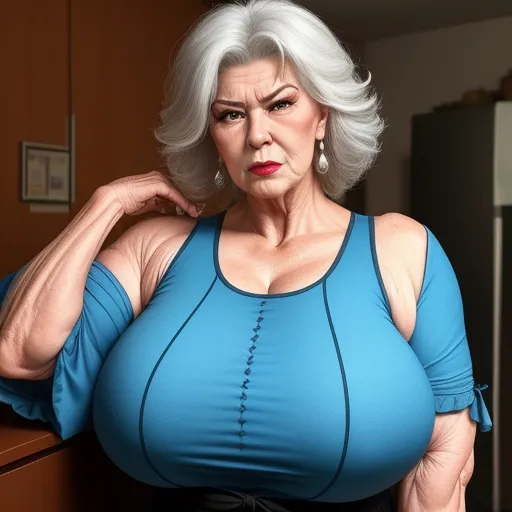 Ai Image Upscaler Gilf Huge Sexy Huge Serious Granny