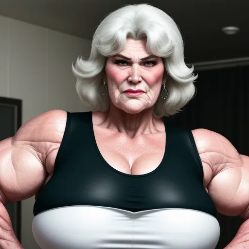 Ai Image Upscaler Gilf Huge Sexy Serious Giant Granny With A