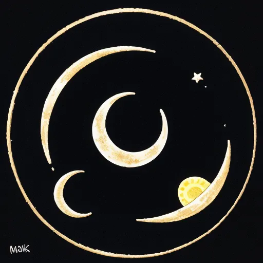 a painting of a crescent and stars in the night sky with a moon and stars in the sky above, by Naoko Takeuchi