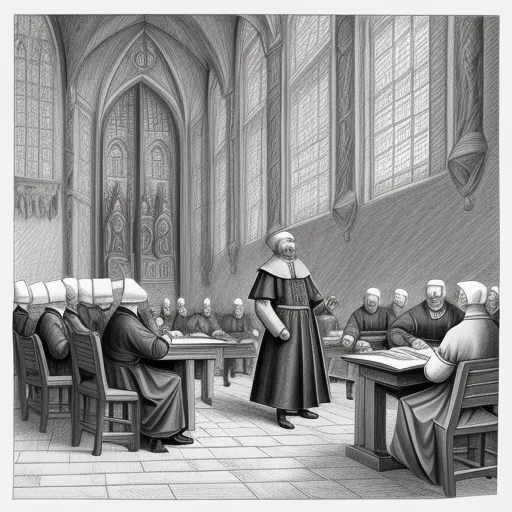 ai image upscaler The Protestant Reformation in Germany in pencil
