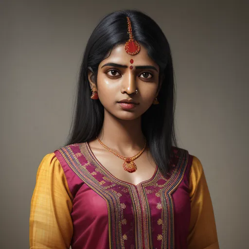 ai makes images: hindu women in blouse and peticoat