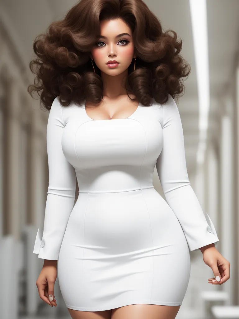 Ai Photo Manipulation Voluminous Hair Big Hair Bob Hair Thick Body 6075