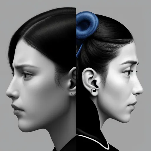 ai your photos - two women with different hair styles and one has a blue hair pin in her hair and the other has a black hair pin in her hair, by Shohei Otomo