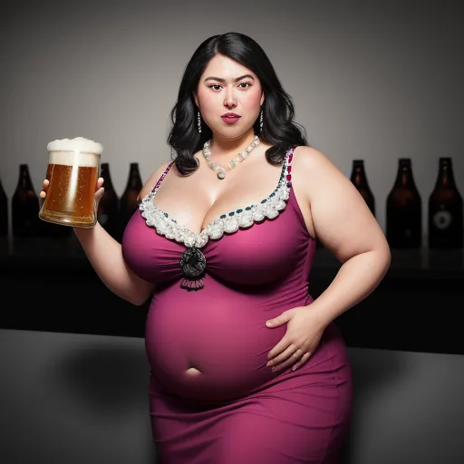 ai photo website Prominent beerbelly, fullbloated stomach, fat,