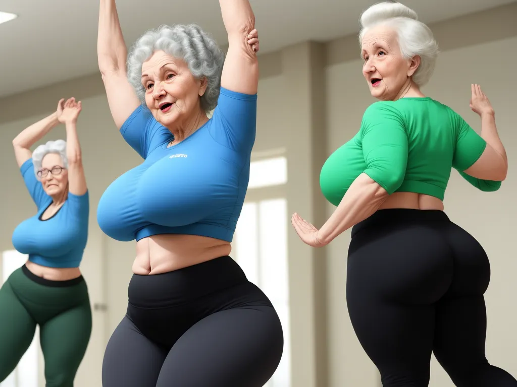 Ai Pics Granny Bigger Show Her Huge Saggy In Yoga Pants
