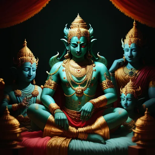 Ai Powered Photo Editor: Lord Vishnu Sleeping Inside A Five Headed S