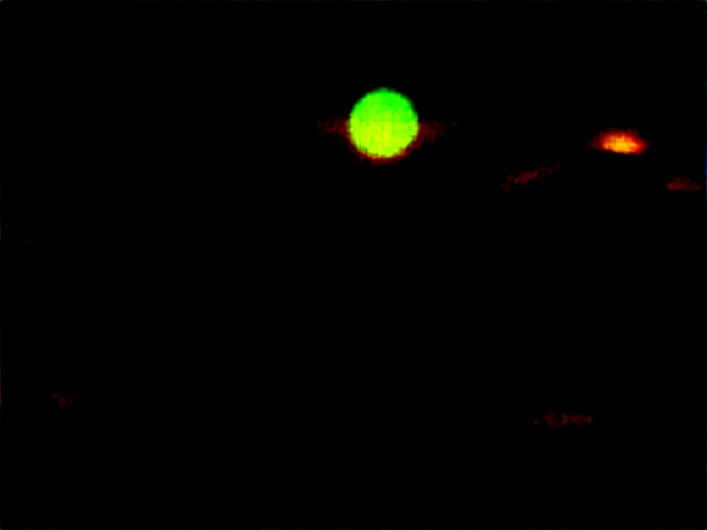 a traffic light is green and red in the dark night time time lapse photo of a traffic light, by Oskar Fischinger