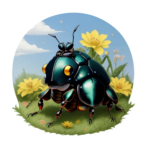 ai to make images: Hercules beetle, humanoid, cute, 100cm.