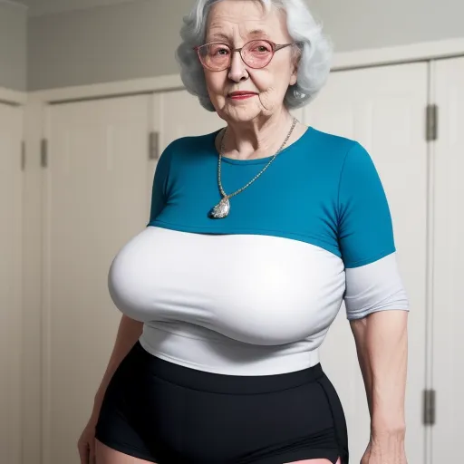 Ai Tool To Create Images Granny With Huge Wearing Tight Shorts Grabbing 