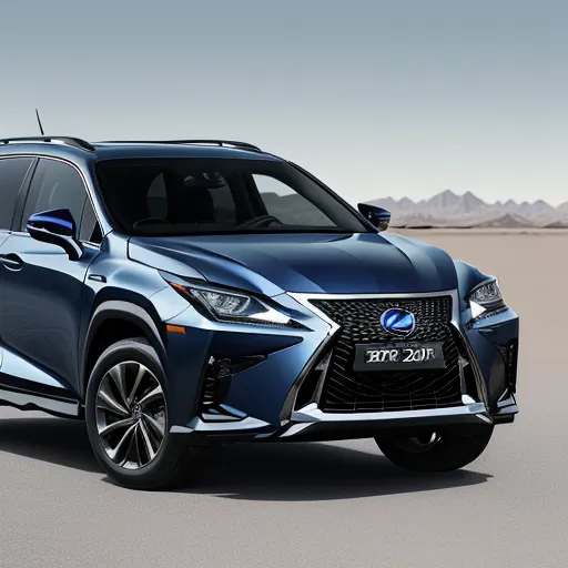 ai upscale image: The New 2024 Compact SUV Hybrid by LEXUS,