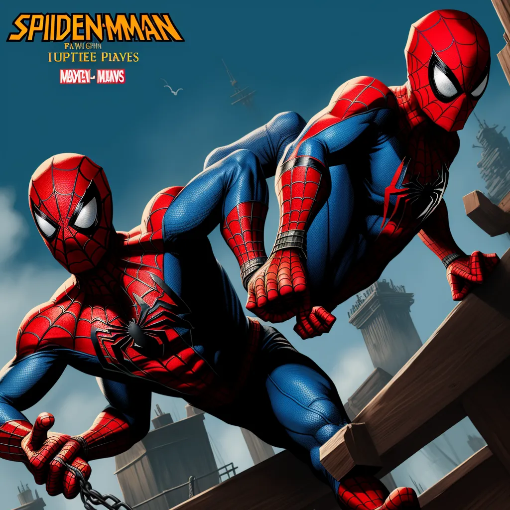 make yourself a priority wallpaper - a spider man is hanging on a fence with another spider man in the background and a city in the background, by Brian Stelfreeze