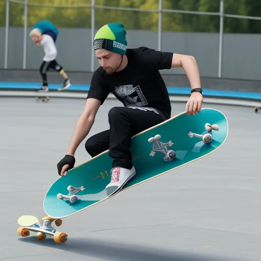 increase resolution of image - a man riding a skateboard on top of a cement floor next to another man on a skateboard, by Bjarke Ingels