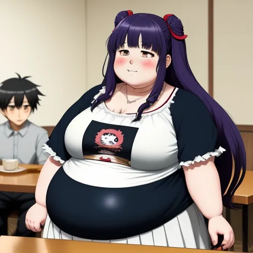 photo ai software: an anime girl has a curse that makes her fat