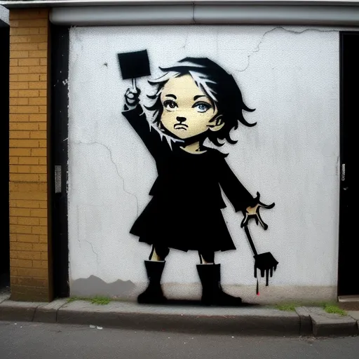 convert to image banksystyle provokative graffiti stencil