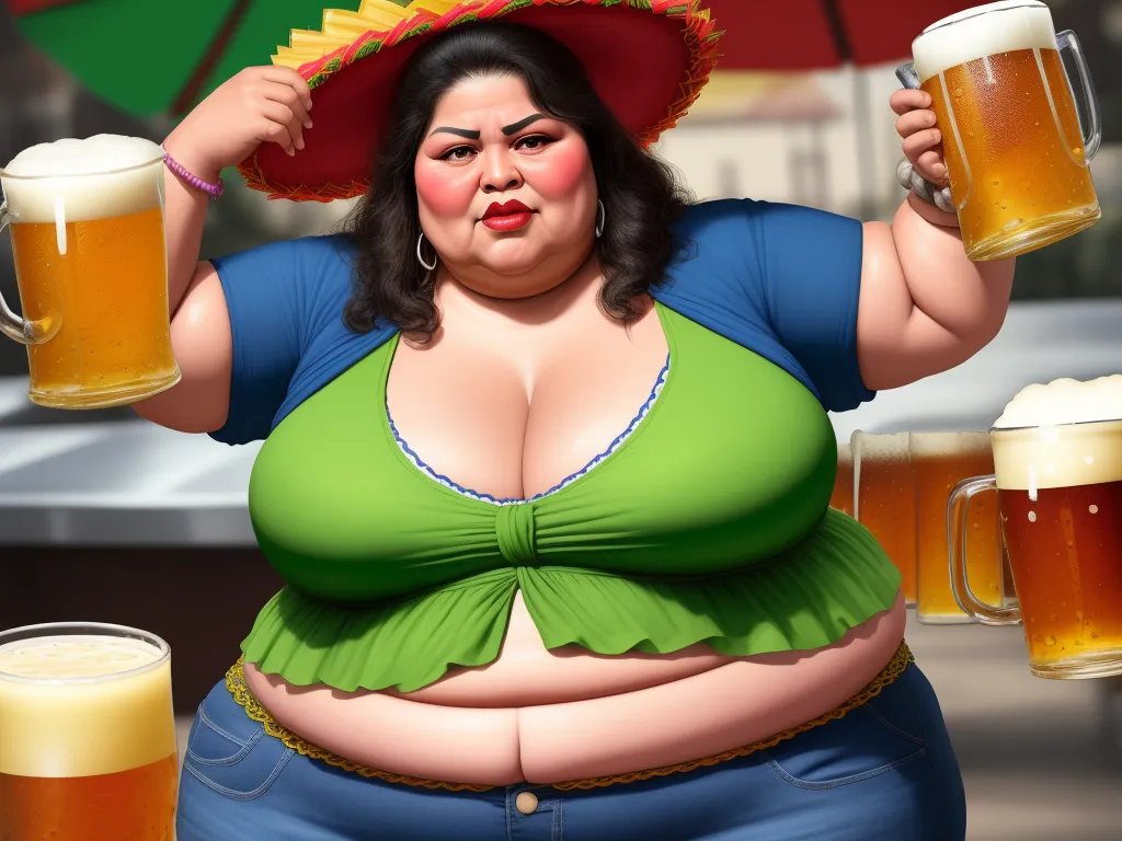 a.i. pictures Bbw Mexican Aunt with beer belly