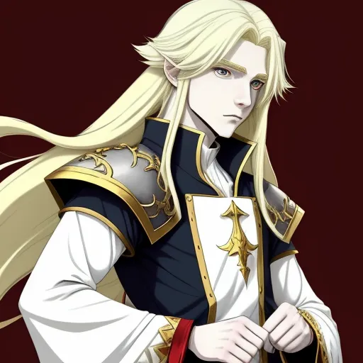 best ai image generator: a cute pale prince with long blonde hair wearing