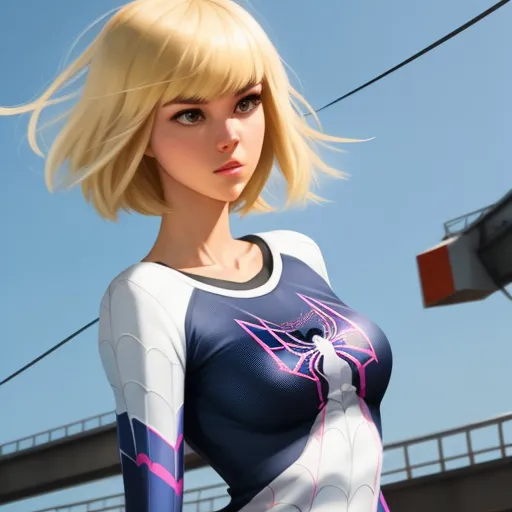 best ai image generator: Gwen Stacey, spider-gwen, as a thin gorgeous