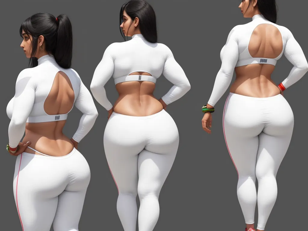 4k quality picture converter - a woman in white is standing and showing her butts and back view of the body, with a red shoe on the bottom of the shoe, by Toei Animations