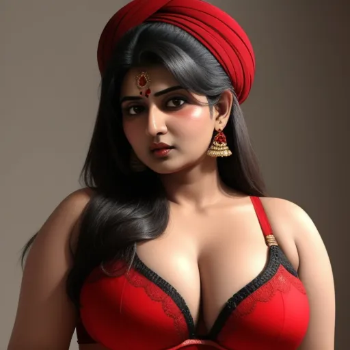 Best Ai Photo Software Indian Big Bhabhi In Red Bra