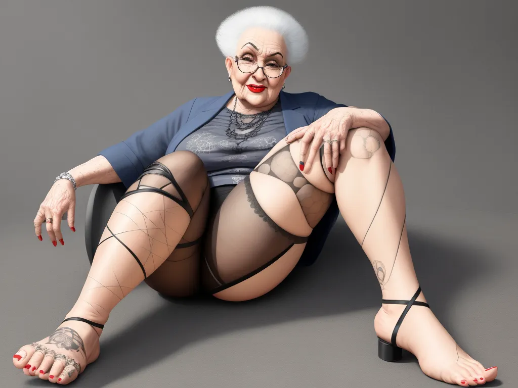 high-res image: big nacked granny open legs