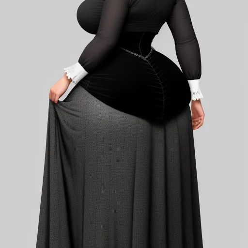 nsfw ai image generator - a woman in a black dress with a white collar and a white shirt on her shoulders and a black skirt, by Frédéric Bazille