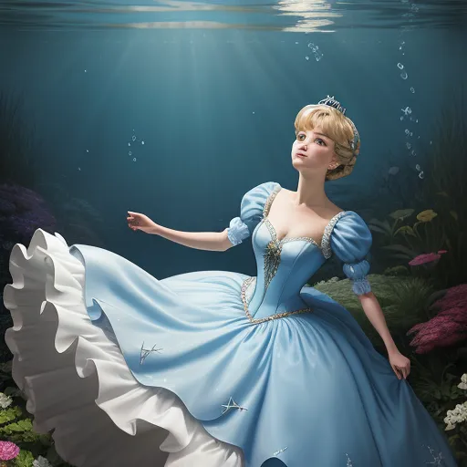 image size converter: Cinderella Swimming in ballgown