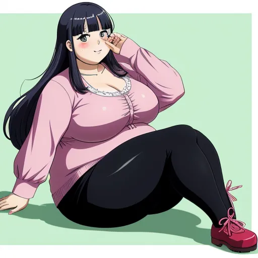 4k to 1080p converter - a woman in a pink shirt and black pants sitting on the ground with her hand on her face and her right hand on her cheek, by Rumiko Takahashi