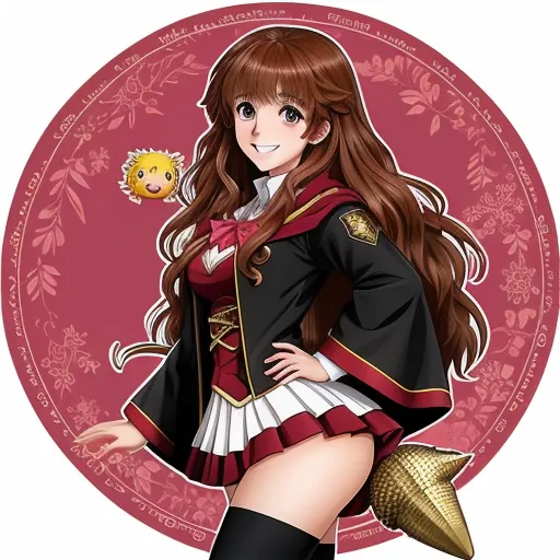 ai text to image generator - a woman in a uniform with long hair and boots on her feet, posing for a picture with a gold crown on her head, by Hanabusa Itchō