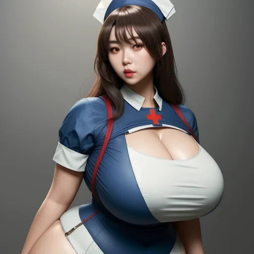 convert photo to picture extremely huge biggest jugs, gigantic jugs nurse,