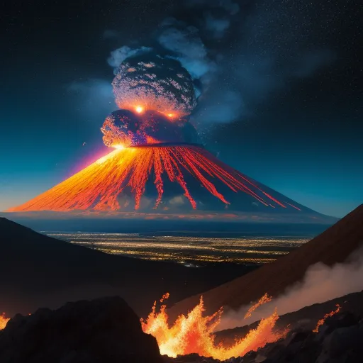 convert pic: una mujer como si fuera un volcán en erupción