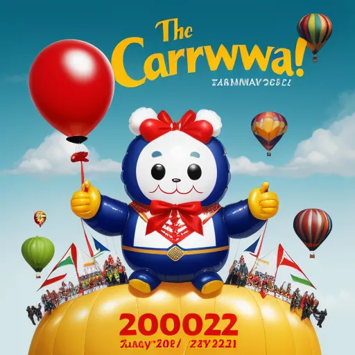 convert picture The plakat on a carnaval balloon, which is held