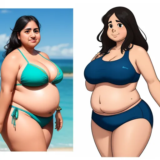 how to change image resolution - a woman in a bikini next to a cartoon image of a woman in a bikini on the beach and a woman in a bikini, by Rebecca Sugar