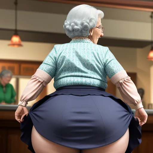 convert small image to large granny upskirt, big booty,