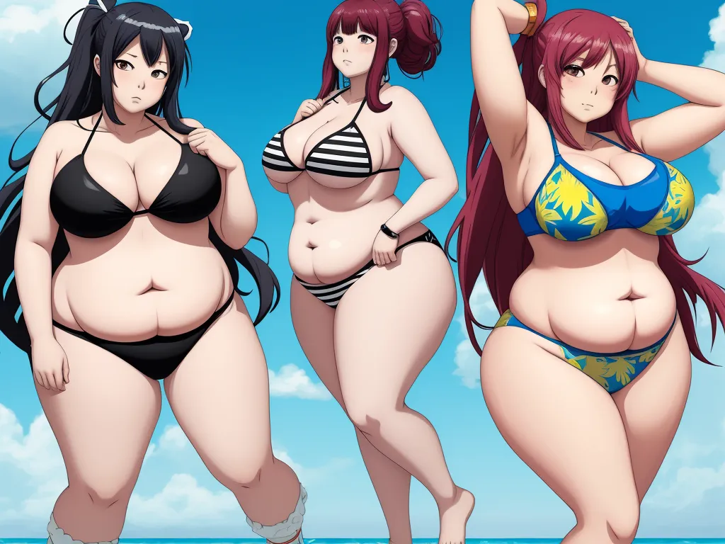 free photo enhancer online - three women in bikinis standing in the sand with one holding a baseball bat and the other holding a baseball, by Toei Animations