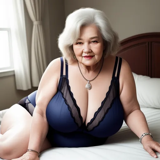 a woman in a blue bra top sitting on a bed with her legs crossed and her legs crossed,, by Billie Waters