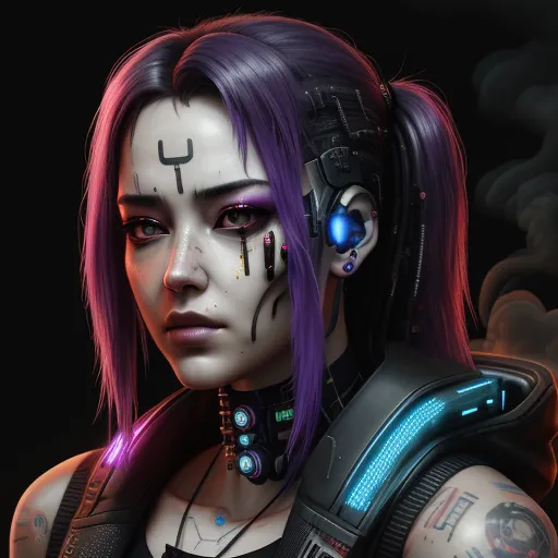 converter picture size: Pretty face, iron, smoke, cyberpunk, Hd, nice