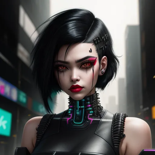 Transform Picture: Cyberpunk Girl Black Hair