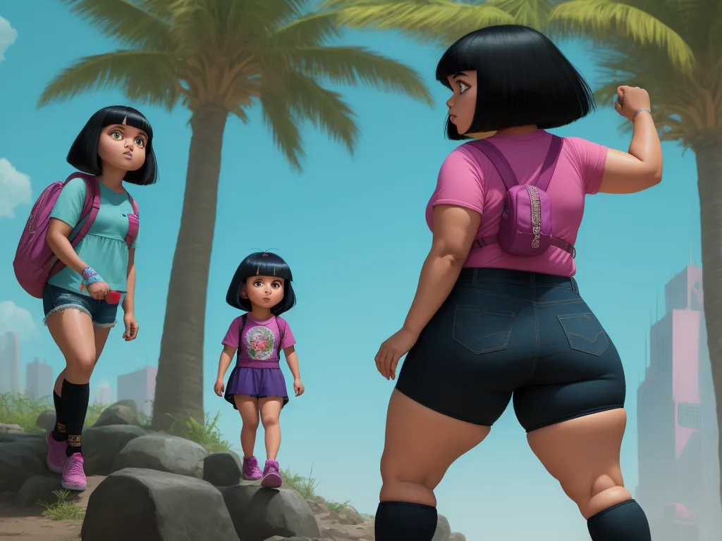professionnel image: dora the explorer, girl, thicc