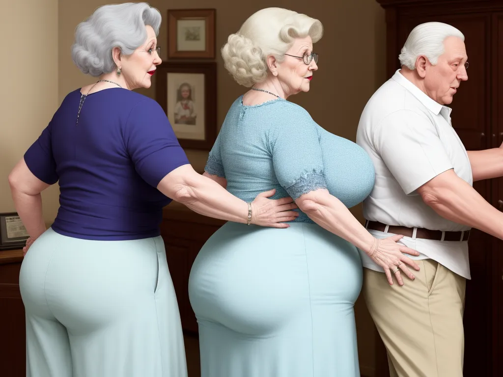 enhance photo granny herself big booty saggy her husband