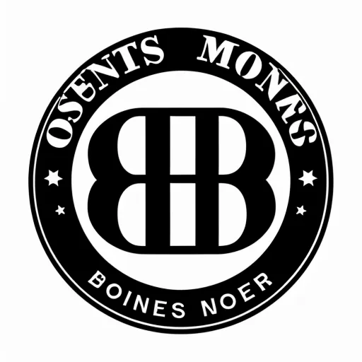 the logo for the boine's nooks restaurant, which is located in the center of the city, by Albert Joseph Pénot