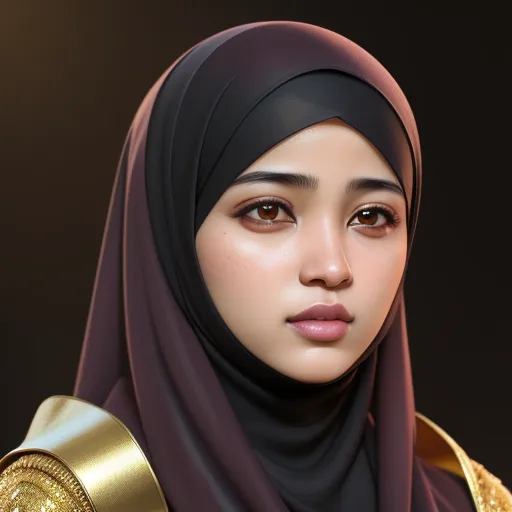 Free Ai Image Generator Muslimah Women With Gold