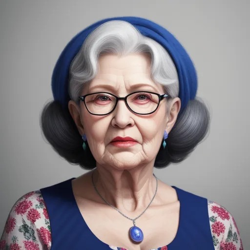 4k resolution converter picture - a woman with glasses and a blue headband on her head is looking at the camera with a serious look on her face, by Hendrick Goudt