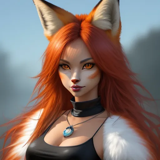 photo in 4k: furry fox girl