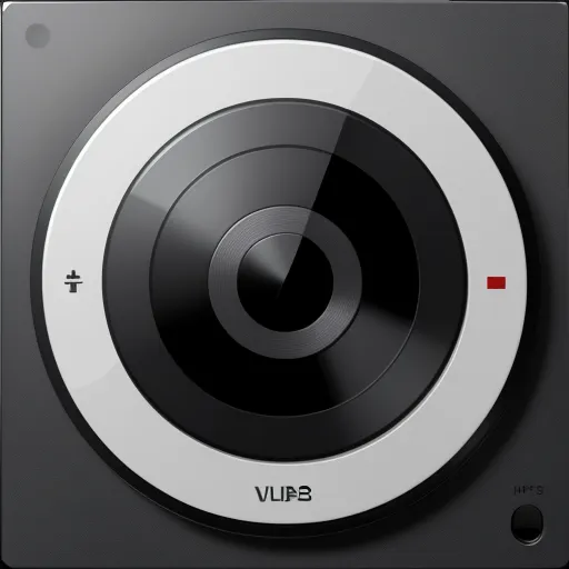 increase image resolution - a black and silver camera with a red button on it's side and a black and white button on the front, by Hugo van der Goes