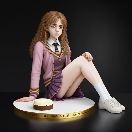 Free Increase Resolution Of Image Online Hermione Granger In Panty Sits On Cake 