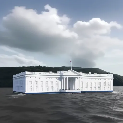 hires images ‘Floating White House’ being barged from Belfast