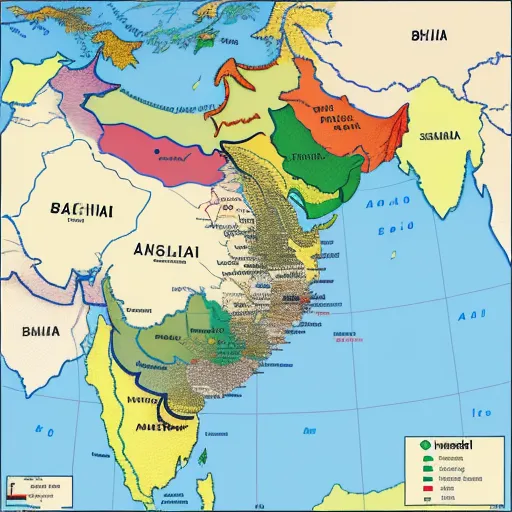 hi res pic: India map including afganistan, Pakistan