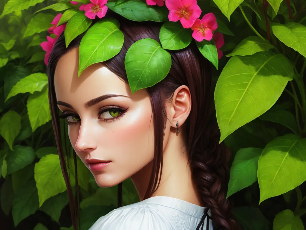 make yourself a priority wallpaper - a woman with a flower in her hair and a flower in her hair is shown in the image of a woman with flowers in her hair, by Daniela Uhlig