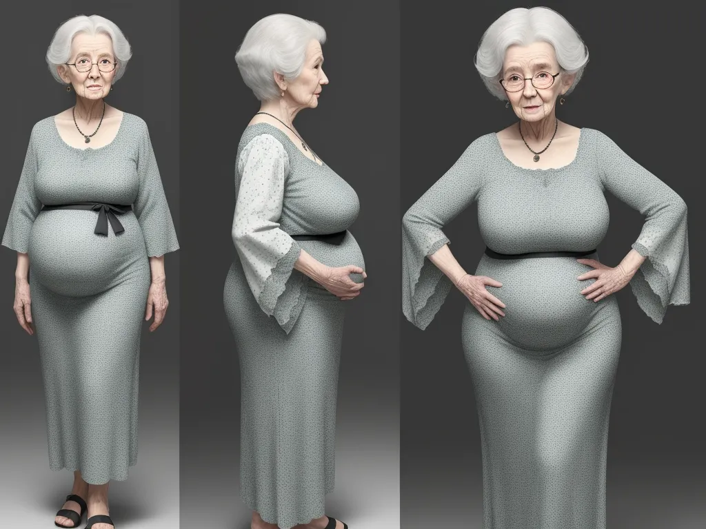 highest-resolution-photo-heavily-belly-elderly-granny-side-view-very